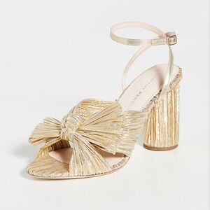 Loeffler Randall Metallic Gold Heeled Sandals